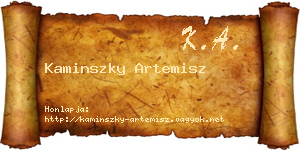 Kaminszky Artemisz névjegykártya